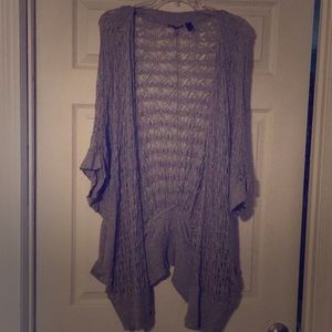 Bke gray short sleeve cardigan